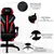 Thick Padded Racing Gaming Chair with Footrest & Lumbar Support