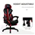 Thick Padded Racing Gaming Chair with Footrest & Lumbar Support