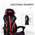 Thick Padded Racing Gaming Chair with Footrest & Lumbar Support