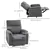 Luxury Comfortable Steel Frame Manual Recliner, Easy Assembly