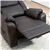 Thick Padded Rich Brown Manual Recliner Chair, Footrest & Side Pockets