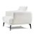 Valencia Melissa Boucle Fabric Accent Chair, White