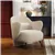 Valencia Erica Boucle Fabric Accent Chair, Cream