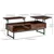 Modern Lift Top Coffee Table with Hidden Storage, Metal Frame, Brown