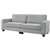 3 Seater Sofa with Spring Cushion and Cup Holders, Light Grey