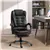 High Back PU Leather Recliner Chair - Black