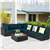 7 Pieces Sectional Wicker Sofa Set with Tempered Glass Top