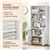 66 Inch Tall Double Door Adjustable Storage Shelf Bookcase