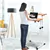 2 in 1 Rolling Height Adjustable Sit Standing Computer Desk