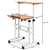 2 in 1 Rolling Height Adjustable Sit Standing Computer Desk