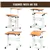 2 in 1 Rolling Height Adjustable Sit Standing Computer Desk