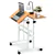 2 in 1 Rolling Height Adjustable Sit Standing Computer Desk