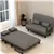 3-in-1 Convertible Folding Sofa Bed with Adjustable Backrest(Grey)