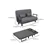 3-in-1 Convertible Folding Sofa Bed with Adjustable Backrest(Grey)