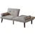 Modern Fabric Sofa Bed Futon,Convertible Sleeper Loveseat 2 Pillows