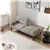 Modern Fabric Sofa Bed Futon,Convertible Sleeper Loveseat 2 Pillows