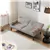 Modern Fabric Sofa Bed Futon,Convertible Sleeper Loveseat 2 Pillows