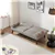 Modern Fabric Sofa Bed Futon,Convertible Sleeper Loveseat 2 Pillows