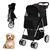 Folding Pet Stroller with Storage Basket and Canopy