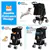 Folding Pet Stroller with Storage Basket and Canopy