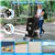 Folding Pet Stroller with Storage Basket and Canopy