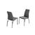 Modern Glass Dining Set - Grey