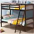 ClimbSecure Hardwood Twin Bunk Bed - Brown