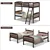 ClimbSecure Hardwood Twin Bunk Bed - Brown