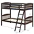 ClimbSecure Hardwood Twin Bunk Bed - Brown