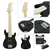 30' Black Electric Guitar for Beginners with 5W Amp, Bag & Strap