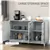 Elegant Mirrored Sideboard: Modern Design with Timeless Style - Grey