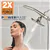 High Pressure Pulsating Shower Wand & Rain Shower Head Combo.