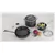 N61-11 Nonstick Hard-Anodized 11-Piece Nesting Cookware Set–Black