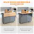 Drop-Leaf Kitchen Island with Scratch-Resistant Rubber Wood Top