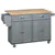 Drop-Leaf Kitchen Island with Scratch-Resistant Rubber Wood Top