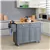 Drop-Leaf Kitchen Island with Scratch-Resistant Rubber Wood Top