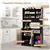 4-Door Freestanding Kitchen Buffet Storage Cabinet