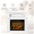 Freestanding Electric Fireplace with Mantel, Wooden Cabinet, Remote Co