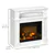 Freestanding Electric Fireplace with Mantel, Wooden Cabinet, Remote Co