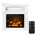 Freestanding Electric Fireplace with Mantel, Wooden Cabinet, Remote Co