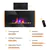 Powerful Wall-Mounted Electric Fireplace, 7-Color Flame, Energy-Effic