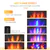 Powerful Wall-Mounted Electric Fireplace, 7-Color Flame, Energy-Effic