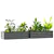 2 Raised Garden Beds Outdoor Planter Box in Dark Grey for Gardening