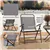 Compact Bistro Set with Reclining Chairs and Glass Table, Grey