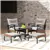 5 Pieces Wicker Patio Furniture Set Ottomans and Side Table