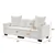 82' Modern Modular 2-Seater Sofa with Wide Armrests & 4 Throw Pillows