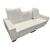 82' Modern Modular 2-Seater Sofa with Wide Armrests & 4 Throw Pillows