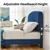 Queen Bed Frame - Velvet Upholstered Platform - Adjustable Headboard