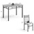 5 Pieces Marble Dining Table Set with 4 Chairs