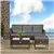 3 Pieces Patio Furniture Sectional Set